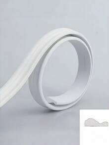 1 PC PEEL AND STICK FLEXIBLE BENDABLE WALL TRIM MOULDING DECORATIVE BORDER STRIP FOR WALL FLOOR CABINET EUROPEAN HOME DECOR DIY EASY INSTALL REMOVABLE ADHESIVE BASEBOARD CEILING CORNER COVER RENOVATION UPGRADE DECORATIVE TRIM - White - View 5