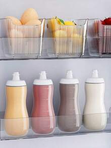 Plastic Pressurized Spice Bottle, 500ml Capacity, Reusable Sauce Dispenser, Leakproof, Suitable For Ketchup, Sesame Sauce, Salad Dressing, And Kitchen Use - Multicolor - View 6