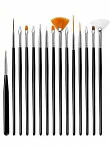 15PCS Fine Line Drawing Pens Set - Dual Tip Waterproof Ink Artists Tools For Sketching, Illustration & Journaling, Includes Micro Liners + Brush Markers - Black - View 11