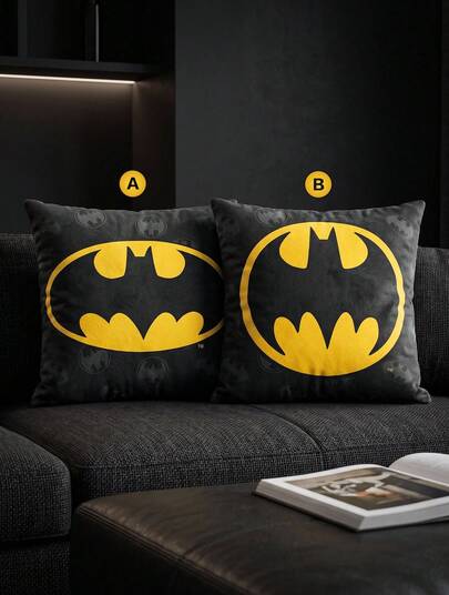 Batman X Joivida 1pc Pillowcase (Filler Not Included), Comfortable Fleece Fabric, 45*45cm