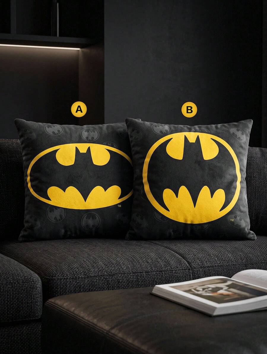 Batman X Joivida 1件枕套(不含填充物),舒適搖粒絨面料,45*45cm - 彩色 - 查看 1