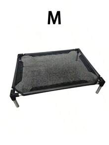 1 Set High-Platform Pet Bed, Waterproof And Breathable Pet Cot, S/M/L 3 Sizes, Durable Rust-Proof Aluminum Frame + Breathable Polyester Fabric, Minimalist Black, Rectangular Hollow Mesh Design, Removable And Assembleable, Heat Dissipation - Black - View 11