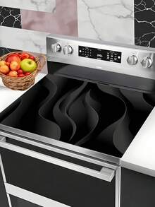 Non-Slip Heat Resistant Oven Mat With 2D Print, Scratch Proof Washable Rubber Pad For Glass Oven Toaster, Washer Dryer Cover, Home Decor Accessory - Multicolor - View 7