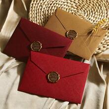 1 Set / 5 Sets,Luxury Linen Envelopes And Writing Paper Set With Wax Seal - Perfect For DIY Gifts, Wedding Invitations, And Office Use - Luxury Envelopes Set - View 6