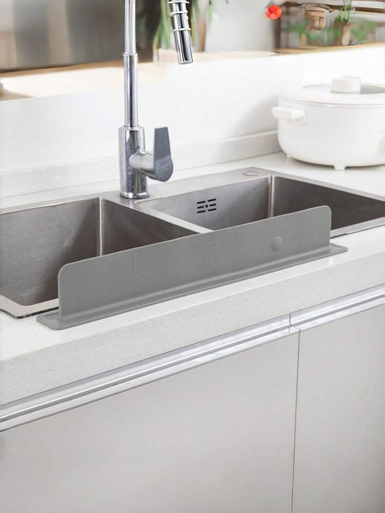 Silicone Water Basin Splash Guard – A Flexible, Waterproof, And Splash-Resistant Cover For Kitchen Sinks, Bathroom Washbasins, Dishwashing Basins, And Vegetable Basins. A Splash Guard For Countertops - View 7