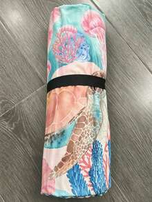 1件裝連帽衝浪換衣袍，可穿式沙灘浴巾，快乾超細纖維潛水衣換衣毛巾，附口袋，適合男女衝浪者 - 彩色 - 查看 6