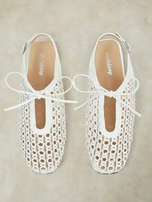 Styleloop Ladies, Buckles, Flat Shoes, Vacation Atmosphere, Summer Wear, Travel Essentials, Y2K, Cool Girl Night Out Wear Fall Shoes - White - View 10