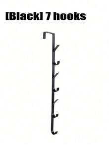 Over-The-Door Hooks, Multi-Functional Space-Saving Vertical Storage Hooks, No-Drill Door Hanging Storage Rack, Suitable For Bathroom, Bedroom, Entryway, Sturdy Door Back Clothing Rack, Towel Rack, Home Bathroom Accessories, Home Decor Storage - Vertical Hook - View 12