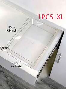 1/4/5/7/8/9pcs Minimalist Drawer Organizer Box For Small Items, Cosmetics, Makeup Tools Storage Box, Drawer Storage - Clear - View 17