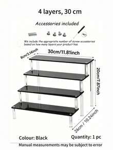 1 Kệ đựng mỹ phẩm acrylic nhiều tầng màu đen, dung tích lớn, giá trưng bày lưu trữ nước hoa và đồ trang điểm cho sản phẩm chăm sóc da & làm đẹp, trang trí bàn để phòng ngủ phòng tắm phòng khách, giá đỡ phụ kiện bàn trang điểm di động tại nhà - Nhiều màu - Xem 14