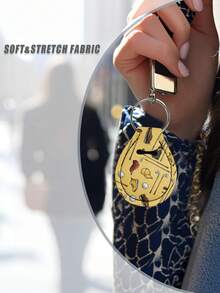 1PC Fabric Water Drop Golf Print Keychain Organizer Protective Case Portable Pendant Backpack Decoration Sports Gift Lightweight Durable Scratchproof Shockproof Car Home Outdoor - Multicolor - View 5