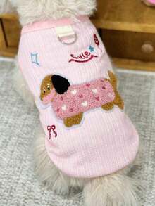 PETSIN 1PC Summer Thin Wearable Pet Vest With Leash Hole, Anti Shedding Clothes For Cats Dachshund - Multicolor - View 22