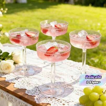 20 Buah Gelas Champagne Berbentuk Menara Kreatif, Cocok untuk Anggur, Koktail, Bir, Minuman, dan Makanan Penutup. Gelas Champagne Artistik Elegan untuk Dekorasi Pesta Pernikahan