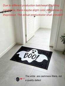 Halloween Imitation Cashmere Doormat, Wear-Resistant Entryway Floor Mat, Easy Care Decorative Rug For Living Room - A - View 6