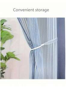 1pc Magnetic Screen Door - Available In Multiple Sizes, Self-Sealing Mosquito Net Door, Suitable For Bedroom/Patio Doors, Quiet Auto-Close, Breathable Magnetic Curtain, No Drilling Striped Magnetic Screen, Heavy Duty Retractable Mesh Door - Multicolor - View 6