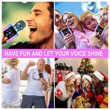 Teckwe Portable Wireless Handheld Microphone, Multifunctional Karaoke Microphone, Available In A Variety Of Colors - Silver - View 6