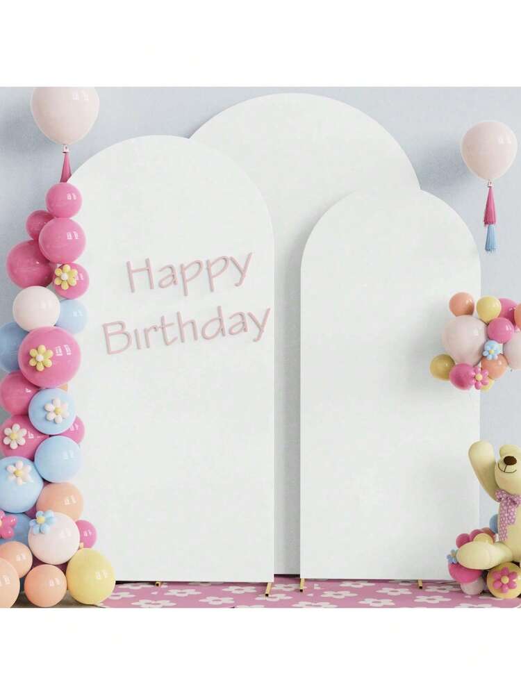 White Arch Background, 5ft, 6ft, 6.6ft, 7.2ft Wedding Arch Cover, 2-Sided Spandex Stretch Fabric Arch Backdrop, Dome Arch Backdrop Fabric Suitable For Birthday Parties And Wedding Arch Frame Decoration (Arch Frame Not Included, Fabric Backdrop Only) - White - View 5