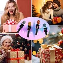Teckwe Portable Wireless Handheld Microphone, Multifunctional Karaoke Microphone, Available In A Variety Of Colors - Silver - View 7