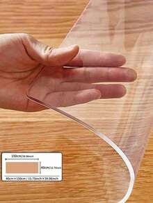 PVC Clear Table Protector - 0.8mm Thick, Premium High-Quality Transparent Plastic Desk Mat For Excellent Surface Protection.Waterproof And Heat Resistant, Easy To Clean . Ideal For Rectangular Nightstands, Office Desks, And Sofa Side Tables - Transparent - View 24