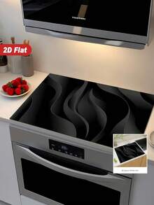 Non-Slip Heat Resistant Oven Mat With 2D Print, Scratch Proof Washable Rubber Pad For Glass Oven Toaster, Washer Dryer Cover, Home Decor Accessory - Multicolor - View 3