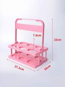 1PC Foldable 6 Hole Plastic Wine Glass Holder Stand Portable Durable Outdoor Home Use Beer Basket Cocktail Drink Display Rack For Party Picnic Bar Birthday Christmas Gift Must Haves - Multicolor - View 8