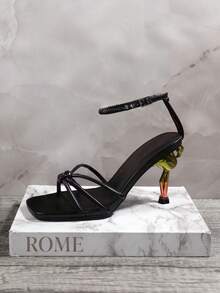 SHUZIA Sandalias De Tacón Alto Para Mujeres - Negro - Ver 1
