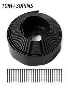 1pc Dig-Free Garden Edging Kit Made Of PE Material, 16.4 Feet Black Landscape Border, 2 Inches In Height, Durable And Easy To Install, Comes With 15 Anchoring Stakes, Suitable For Flower Beds, Tree Rings And Walkways - multicolor - View 17