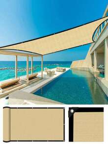 Ultraviolet Protection Outdoor Sunshade Cover, Suitable For Patios, Gazebos, Gardens, Backyards, Balconies, Decks, Swimming Pools And Courtyards. Durable And Breathable Privacy Sunshade Curtain, With Reinforced Edges, Easy To Install - multicolor - View 3