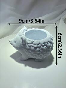 1PC Small Size Durable Non Slip Waterproof Rustproof Scratch Resistant Realistic Hedgehog Shape Modern Style Cute Succulent Plant Pot Planter Desktop Desk Home Office Bookshelf Window Sill Decor Garden Gift Housewarming Birthday - multicolor - View 4