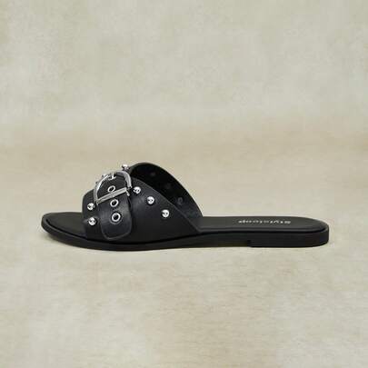 Ladies, Willow Nails, Buckles, Flat Shoes.