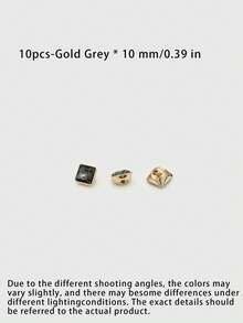 1 Pack 10 Pieces Square Crystal Rhinestone Buttons Versatile Decorative Fasteners For Shirt Chiffon Top Sweater Cardigan Men Women Clothing Sewing Accessories - 10pcs - View 11