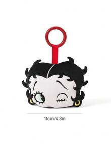 Betty Boop x SHEIN 1Pc Betty Doll Anime Character Key Pendant, Anime Character Plush Pendant Available With, Bags, Clothes And Keys - Black - View 3