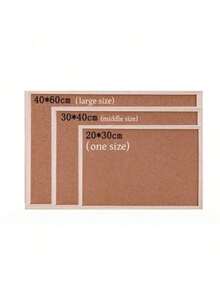 1 2 Pcs 15.75x11.8 Inch Wood Frame Bulletin Board With Push Pins Eye Bolts Rope Screws For Wall Mount Home Office School Pin Board Message Display - Brown - View 4