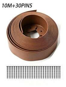 1pc Dig-Free Garden Edging Kit Made Of PE Material, 16.4 Feet Black Landscape Border, 2 Inches In Height, Durable And Easy To Install, Comes With 15 Anchoring Stakes, Suitable For Flower Beds, Tree Rings And Walkways - multicolor - View 19
