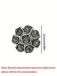 1 Pack 10 Pieces Premium Flower‑Shaped Metal Buttons Colorful Rhinestone Inlaid Fasteners For Tweed Suit Overcoat Fur Clothing Diy Sewing Accessories - 10pcs - View 29