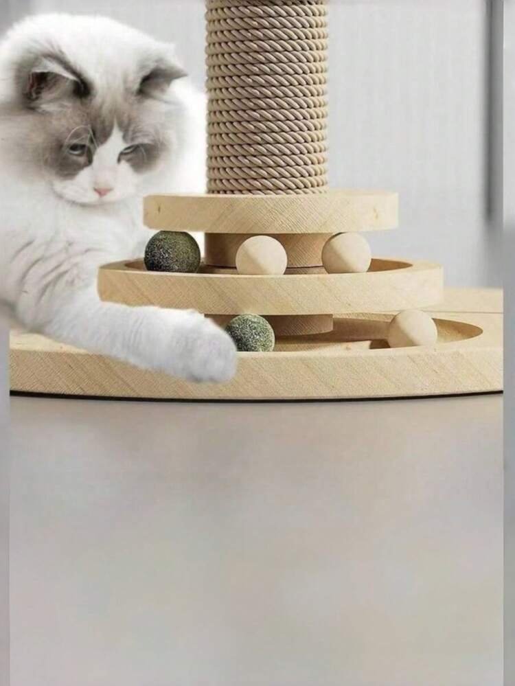 Cat Toys: Cat Scratching Board, Scratch Post, Cat Teaser Stick, Cat Climbing Frame, Self-Relaxation And Entertainment Gadget, Cat Supplies. - A - View 7