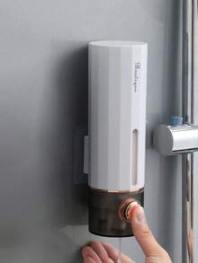 优质免钻壁挂式皂液器 - 可再填充泵瓶，适用于液体洗手液、沐浴露和洗发水 | 带粘性安装的豪华浴室收纳盒，夏季家居装饰必备 - 彩色 - 查看 2