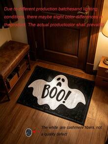 Halloween Imitation Cashmere Doormat, Wear-Resistant Entryway Floor Mat, Easy Care Decorative Rug For Living Room - A - View 4