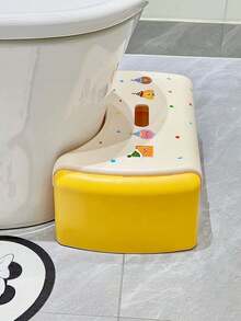1PC Cream Style Non Slip Thickened Toilet Step Stool Pedestal Footrest For Bathroom Adults Heightened Standing Platform Ergonomic Comfort Home Use Decor - Multicolor - View 7