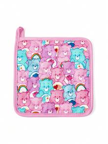 SHEIN X Care Bears 1/2 Pcs Cute Cartoon Print Kitchen Insulation Set, Insulation Mat, A Must For Kitchen Baking, Effectively Isolating Heat Sources, Single/Combination - Pink - View 3