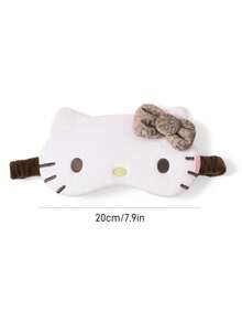 HELLO KITTY AND FRIENDS | SHEIN 印花睡眠遮光眼罩，可有效遮光，柔軟布料 - 棕色 - 查看 3