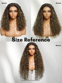 ALL READY WIG 7x5 蕾絲封口 Bye Bye Slip 金色金棕 Balayage 挑染水波紋無膠戴戴樂抽繩假髮，適合所有頭圍，100% 真人髮，新手友善，預剪預漂預拔透明蕾絲 - SNATURAL/30 - 查看 5