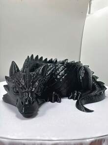 1PC Standard Size 3D Printed Plastic Lightweight Durable Non Slip Rustproof Waterproof Easy Clean Black Gothic Dragon Shape Planter Succulent Pot With Drainage Hole Decorative Desk Shelf Organizer For Home Office Living Room Halloween - Multicolor - View 5