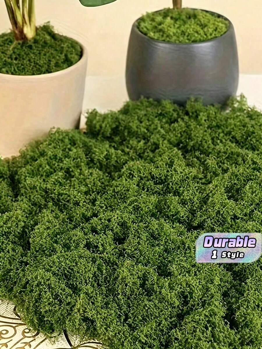 100G 人造天然苔蘚草地毯，仿真綠色苔蘚墊，適用於景觀、植物裝飾、窗台花藝布置，適合居家、仙女花園、DIY手工、派對、節日、婚禮、迷你場景與生態缸裝飾用品