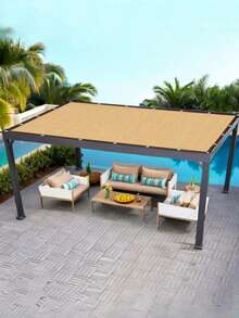Ultraviolet Protection Outdoor Sunshade Cover, Suitable For Patios, Gazebos, Gardens, Backyards, Balconies, Decks, Swimming Pools And Courtyards. Durable And Breathable Privacy Sunshade Curtain, With Reinforced Edges, Easy To Install - multicolor - View 6