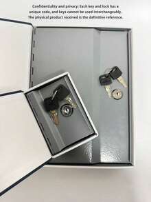 Decorative Book Safe Box With Key Lock, Fake Book Hidden Storage Box, Ideal For Home Bookshelf, Storage, Piggy Bank, Document Safe, Black - Black - View 9