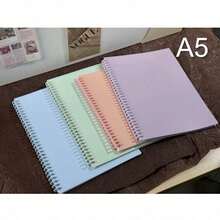 1件/2件/4件 A4/A5 60頁螺旋裝訂空白筆記本，可拆卸頁面DIY組裝，便攜式帳簿，適合學校辦公室，教師節畢業禮物 - 彩色 - 查看 22