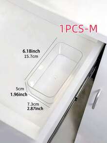 1/4/5/7/8/9pcs Minimalist Drawer Organizer Box For Small Items, Cosmetics, Makeup Tools Storage Box, Drawer Storage - Clear - View 10