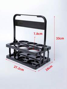1PC Foldable 6 Hole Plastic Wine Glass Holder Stand Portable Durable Outdoor Home Use Beer Basket Cocktail Drink Display Rack For Party Picnic Bar Birthday Christmas Gift Must Haves - Multicolor - View 9