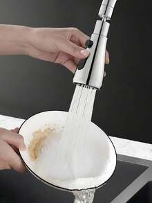 1pc Rotatable Universal Kitchen Sink Sprayer, Anti-Splash Boost Water Pressure Nozzle - Silver - View 6